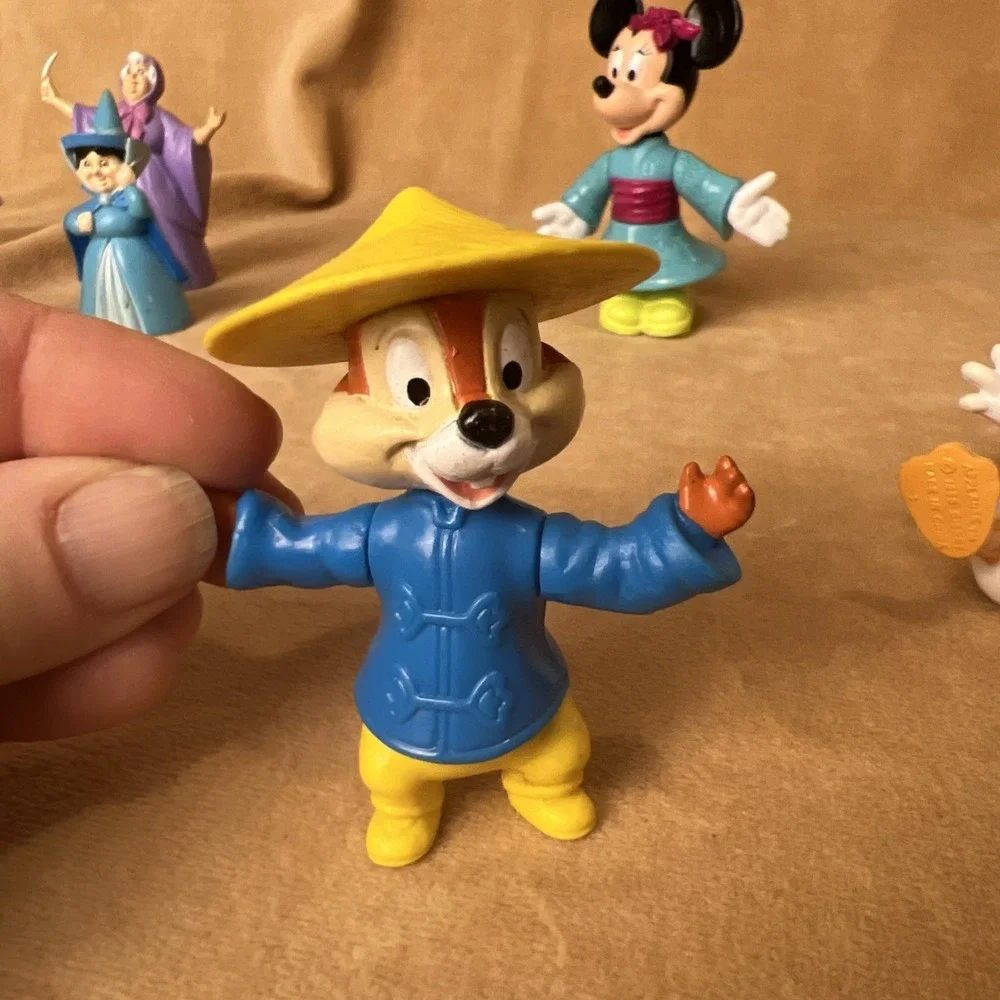 Disney Mini Figurine Lot Of 14 Mickey, Mini, Boots, Cinderella, Esmeralda, PVC
